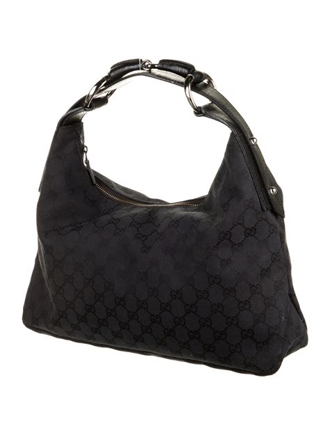 black gucci horsebit hobo bag|gucci horsebit bag vintage.